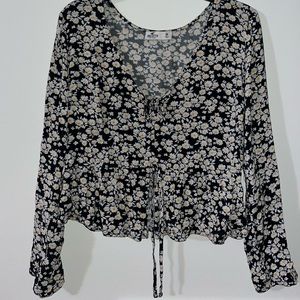 Tie front Hollister long sleeve shirt.